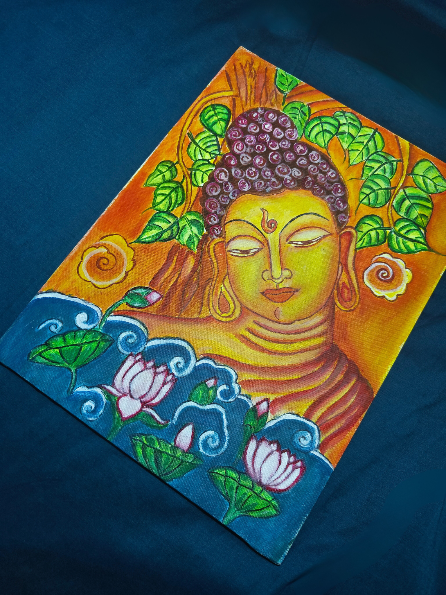 Serene Buddha with Lotus - Spiritual Zen Wall Art Canvas